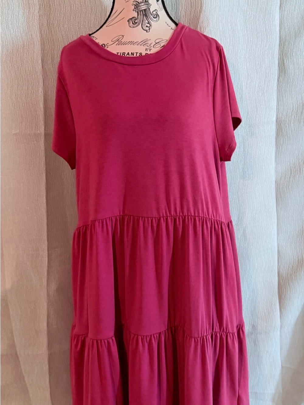 Lularoe Magenta Ariel Tiered Dress